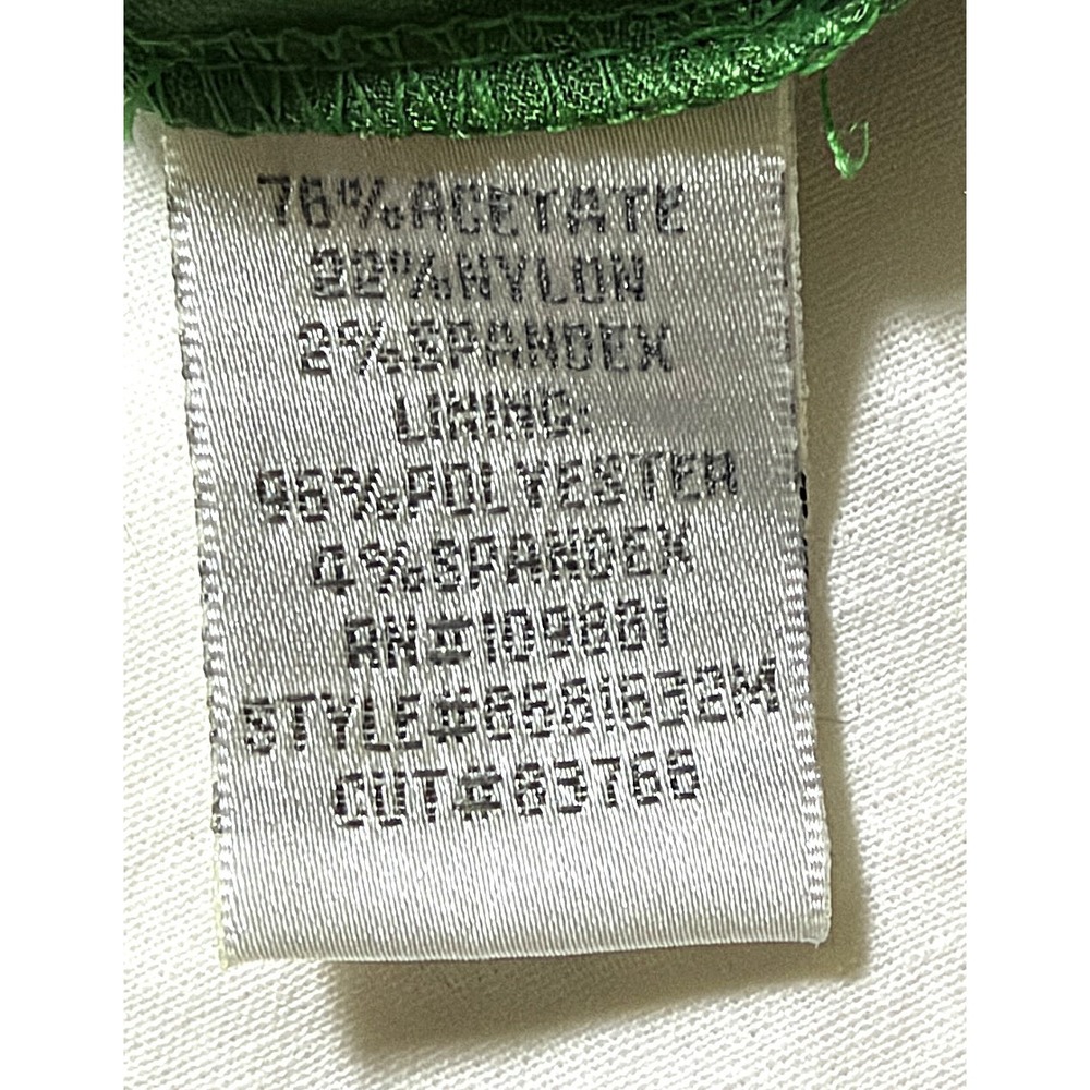 Donna Ricco Emerald Green Cowl Neck Satin Sheath Midi Dress Size 10 - Picture 5 of 10